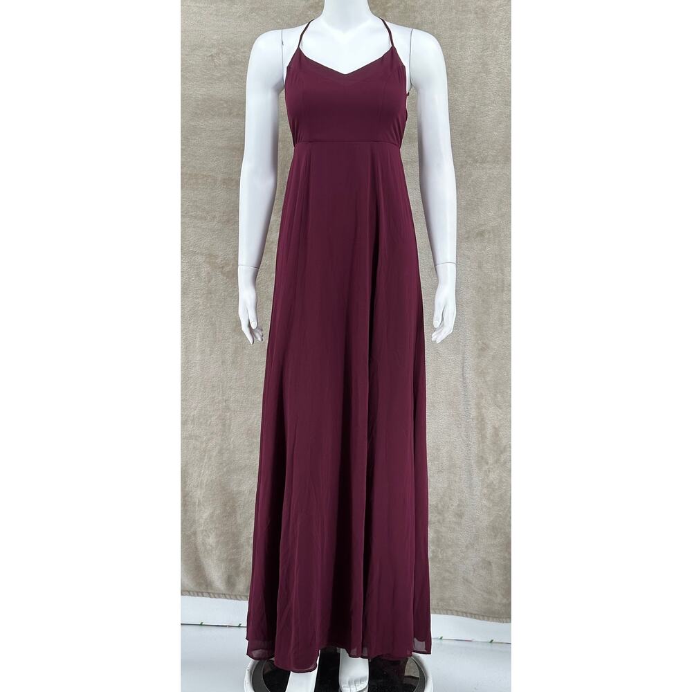 Show Me Your Mumu Dress Womens Small Merlot Godshaw Goddess Gown Wedding Bridal